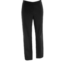 Diane Von Furstenberg Womens Pants Size 6 Black Wool Tuxedo Pants - £28.46 GBP