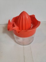 Vintage Gemco Citrus Manual Juicer with 12oz Glass Jar and Orange Reamer USA - £12.85 GBP