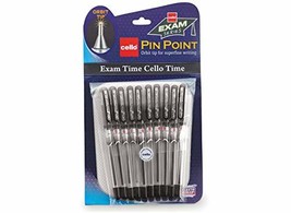 10 X Cello Pinpoint Fine Write Ball Point Pen Black Ink 0.5 Mm Tip by Ce... - $10.00