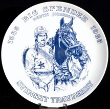 Svane Porcelain Plate 1985 Swedish Trotting Derby Horse Race Winner Big Spender - £14.90 GBP