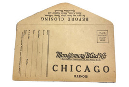 Montgomery Ward Chicago Vintage Envelope Rare With Woman On Backside - $23.08