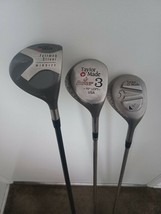 TZ GOLF - Taylor Made Midsize Driver Graphite, 3 &amp; 5 Wood Steel, RH Sold as SET - £29.70 GBP