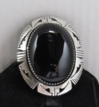 Native American BRUCE WOOD Sterling Silver  Black Onyx BOLO Navajo Handm... - £118.18 GBP