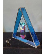 Prismatic Stained Glass Blue Triangle with AB color PBABT7 - $35.00
