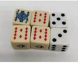 Lot Of (6) Dice (4) Poker (2) D6 1/2&quot; - $9.89