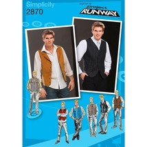 Simplicity Sewing Pattern 2870 Lined Vest Mens Size 34-42 - $8.99