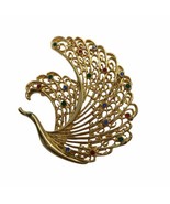 Vintage Swan Big Bird Brooch Multicolor Rhinestone Filigree Classiccore ... - £13.99 GBP