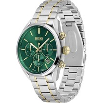 HUGO BOSS Watch HB1513878 Champion Green Dial Men&#39;s Watch 2 YR WARRANTY ... - £103.39 GBP