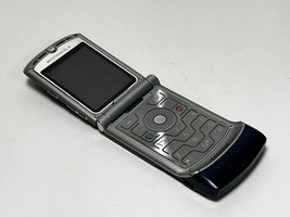 Motorola Flip Phone Razr V3a Blue Untested - £15.25 GBP