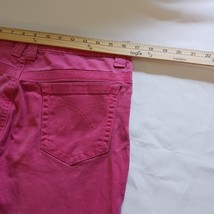 Metro Style Stretch High Rise 5-Pocket Women's Denim Pink Jeans Size 14 image 6