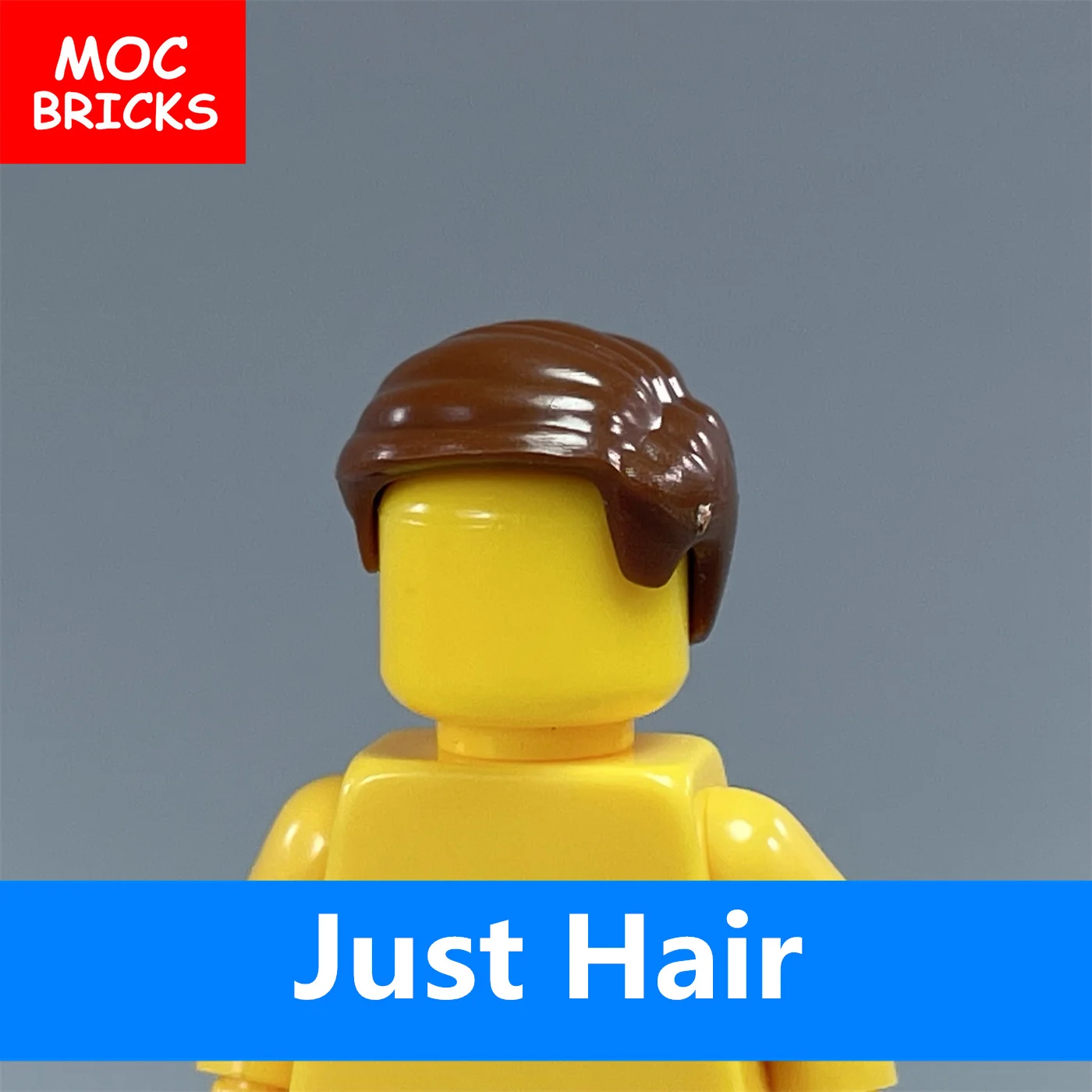 10pcs/lot MOC Bricks Brown Male Hairs for 4cm Figure Body Wear Compatible with M - £19.30 GBP