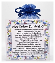 New Driver Survival Kit - Unique Fun Novelty Congratulations Gift &amp; Keep... - £6.48 GBP