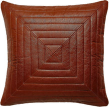 Home Decorative Stylish Genuine Sheepskin Brown Cover Leather Mermaid Cushion - £35.16 GBP