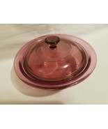 CORNING VISIONS WARE Cranberry 24 OZ 750 ML V-30-B Casserole Dish Pyrex - $17.81