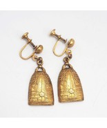 Alva Museum Replicas Japanese Temple Bells Pendant Earrings Screw On - £27.08 GBP