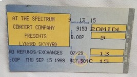 Lynyrd Skynyrd - Vintage Sept 15, 1988 Concert Ticket Stub - £7.78 GBP