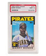 1986 Topps Barry Bonds Carta Rookie #11T Valutata Da PSA Come Mint 9 - $117.14 CAD