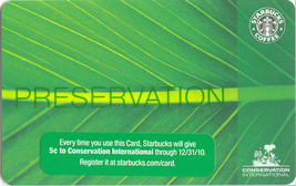 Starbucks 2010 Preservation Collectible Gift Card New No Value - £4.69 GBP