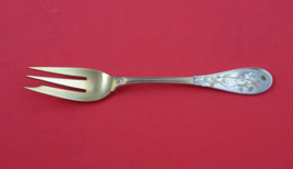 Japanese by Tiffany and Co Sterling Silver Oyster Fork GW 3-tine gold foliage 5&quot; - £303.46 GBP