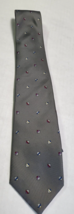 pierre cardin neck tie men gray color made in italy silk - £7.54 GBP