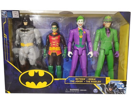 Batman 4-Pack 12&quot; Action Figures, Batman, Robin, The Joker, &amp; The Riddler  - £24.39 GBP