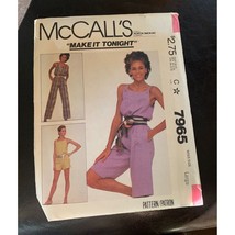 McCall;s Misses Jumpsuit Sewing Pattern Sz Large 7965 - Uncut - £8.05 GBP