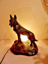 Vintage Lamp Chalk Dog Rin Tin Tin 1954 - £196.34 GBP