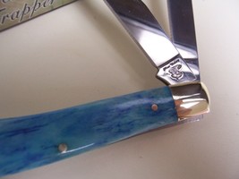 FROST #15-812BLSB 4 INCH BLU TRAPPER KNIFE STAINLESS STEEL BLADE BONE HA... - £10.58 GBP