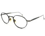 Bulova Eyeglasses Frames ANTIMONY Black Rustic Gray Round Full Rim 47-20... - $41.84