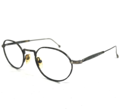 Bulova Eyeglasses Frames ANTIMONY Black Rustic Gray Round Full Rim 47-20-135 - £32.71 GBP