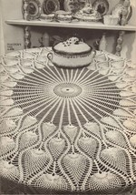 Vintage 1972 Crochet Knit Tablecloths Bedspreads Navaho Peacock&#39;s Tail Patterns - £10.38 GBP