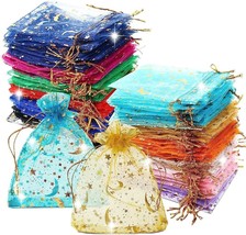 Organza Gift Bags Celestial Jewelry Drawstring Sack Sheer Party Favors Mix 300pc - £32.05 GBP
