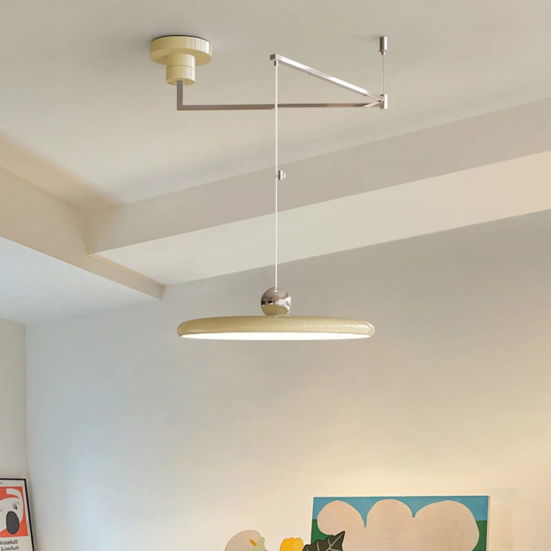 French Rocker lamp Chrome Displaceable pendant lights Led Living Room - $172.45
