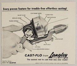 1958 Print Ad Langley Cast-Flo Deluxe Fishing Reels Model 900 San Diego,CA - £6.63 GBP