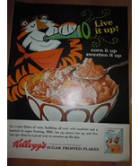 Kellogg&#39;s Sugar Frosted Flakes Tony The Tiger Live it Up Print Magazine ... - €8,61 EUR