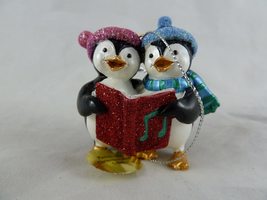 Danbury Mint Playful Penguins Collection Ornament Two Penguins Singing - $14.84