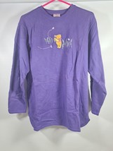 NWT 90s Disney Store Winnie The Pooh Long Sleeve Purple Med Embroidered ... - $25.27