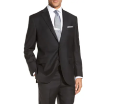 Calvin Klein Black Notch Lapel Wool Suit Jacket Sz 42S $245 - £35.96 GBP