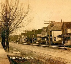Fred Benson RPPC Dirt Street View Pine Avenue Kane Pennsylvania PA 1907 Postcard - £32.65 GBP