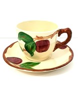 Franciscan Apple Ware Interpace Coffee Cup and Saucer Hand Decorated USA - $10.99