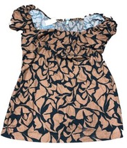 A New Day Brown &amp; Black Stylish Print W/ Poof Shoulders NWT Dress Size 4X - £10.85 GBP