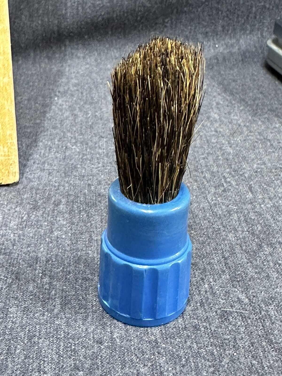 Primary image for VINTAGE RUBBERSET BLUE HANDLE SHAVING BRUSH