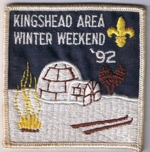 Scouts Canada Patch Kingshead Area Winter Weekend 1992 3&quot; x 3&quot; - $7.91