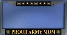 Proud Army Mom Usa Made Military Logo Chrome Car License Plate Frame - £22.39 GBP