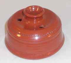 Beautiful 1988 Glazed Redware Inkwell with 3 Quill Storing Holes By Doro... - £52.38 GBP