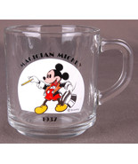 Vtg ANCHOR HOCKING DISNEY-MAGICIAN MICKEY 1937-GLASS MUG-MICKEY MOUSE-Cup- - €8,24 EUR