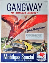 Gangway Flying horsepower Mobilgas America&#39;s Favorite Dog 1949 Vintage P... - $13.98