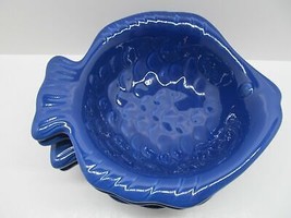 Home Studio Coastal Collection Set Of 4 Blue Fish Shaped  Bowls - £31.25 GBP