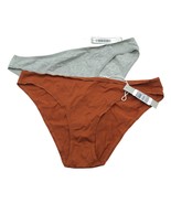 Everlane x2 The Cotton Bikini Panties Underwear Heathered Gray Honey Ora... - £15.20 GBP