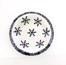 Gibson Blue Snowflake Cereal Bowl Stoneware Christmas Winter Vintage - $21.78